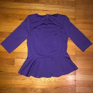 Purple Peplum Top 💜